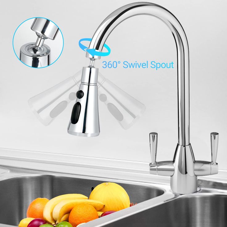 360° Flexible 3-Mode Faucet Splash Head – Water-Saving Tap Extender & Kitchen Sink Aerator