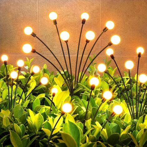 Solar Swaying Firefly Lights – 16 LED Waterproof Decorative Garden Lamps ( Pack of 2)
