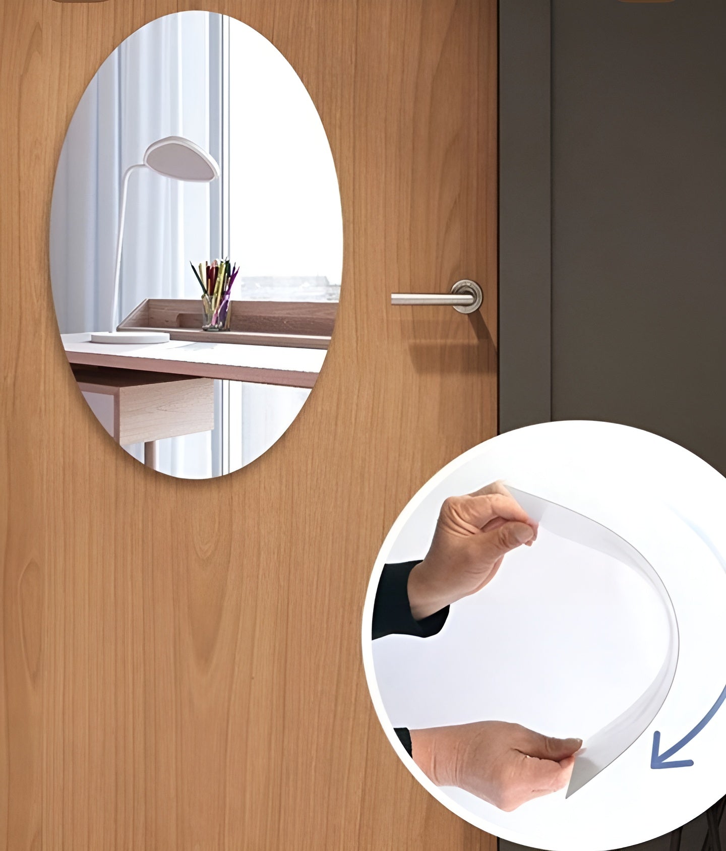 Self-Adhesive Acrylic Mirror Sticker – Full-Length Wall & Bathroom Décor (30×40 cm)