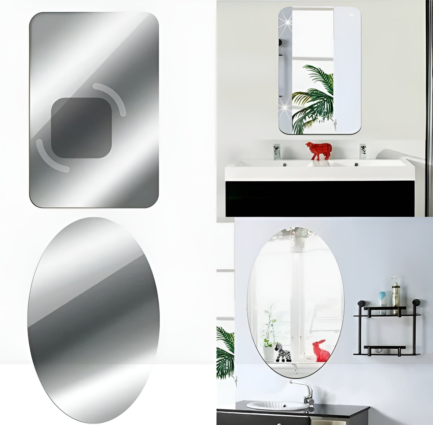 Self-Adhesive Acrylic Mirror Sticker – Full-Length Wall & Bathroom Décor (30×40 cm)