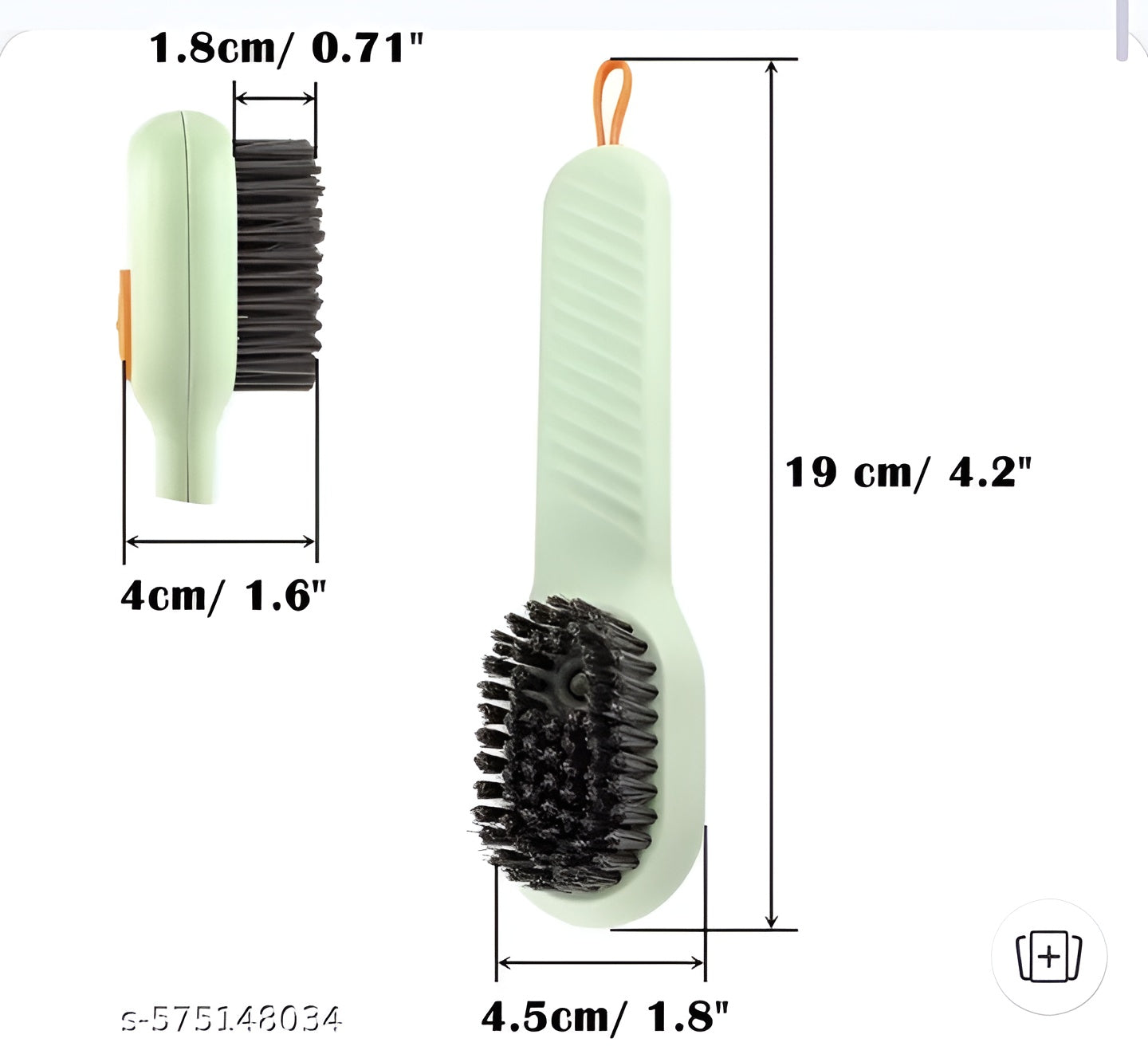 Multipurpose Liquid Shoe Brush with Refillable Soap Box – Easy Press Cleaner