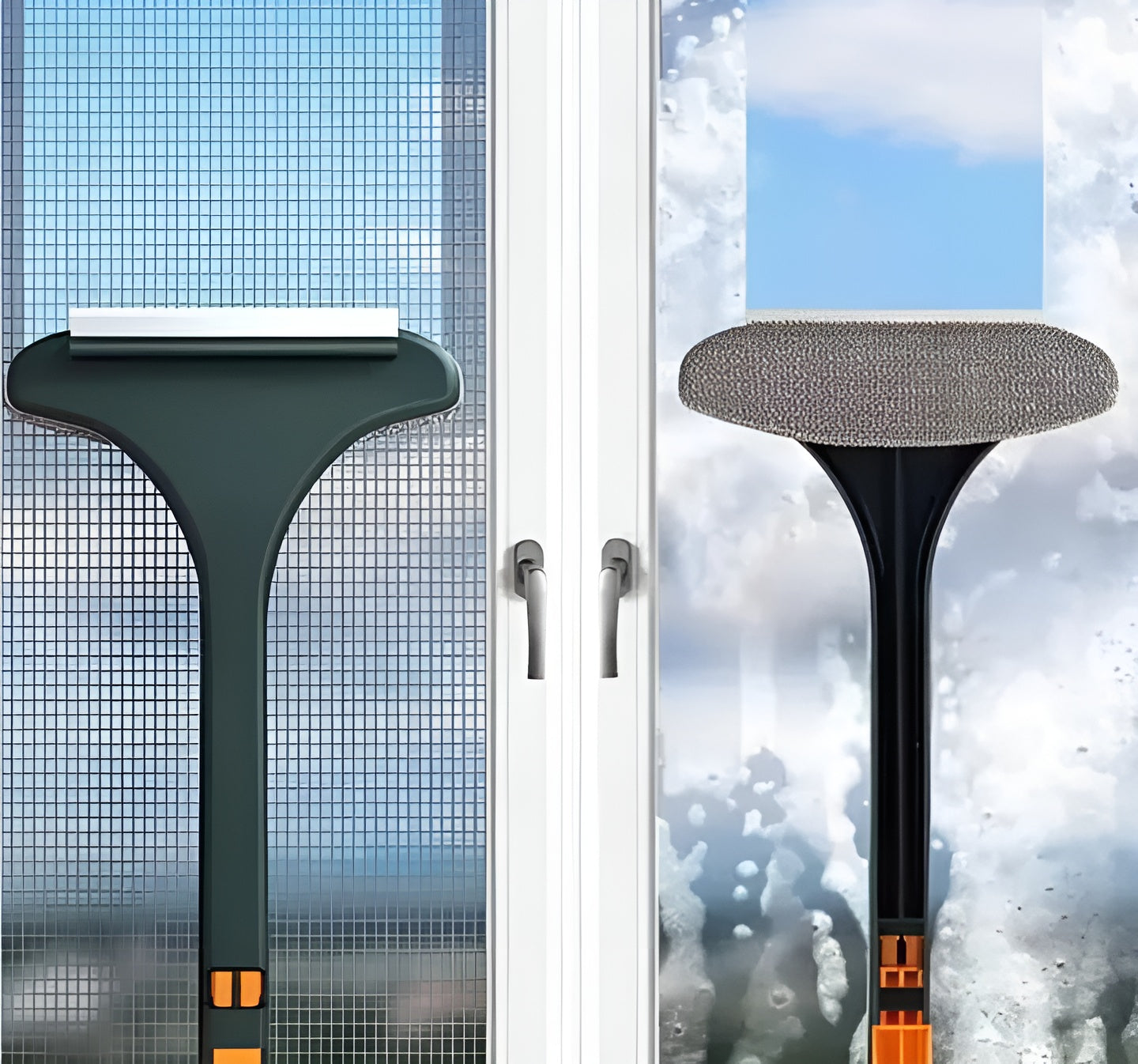 Multi-Purpose Glass & Screen Cleaning Brush – For Windows, Doors & Mesh