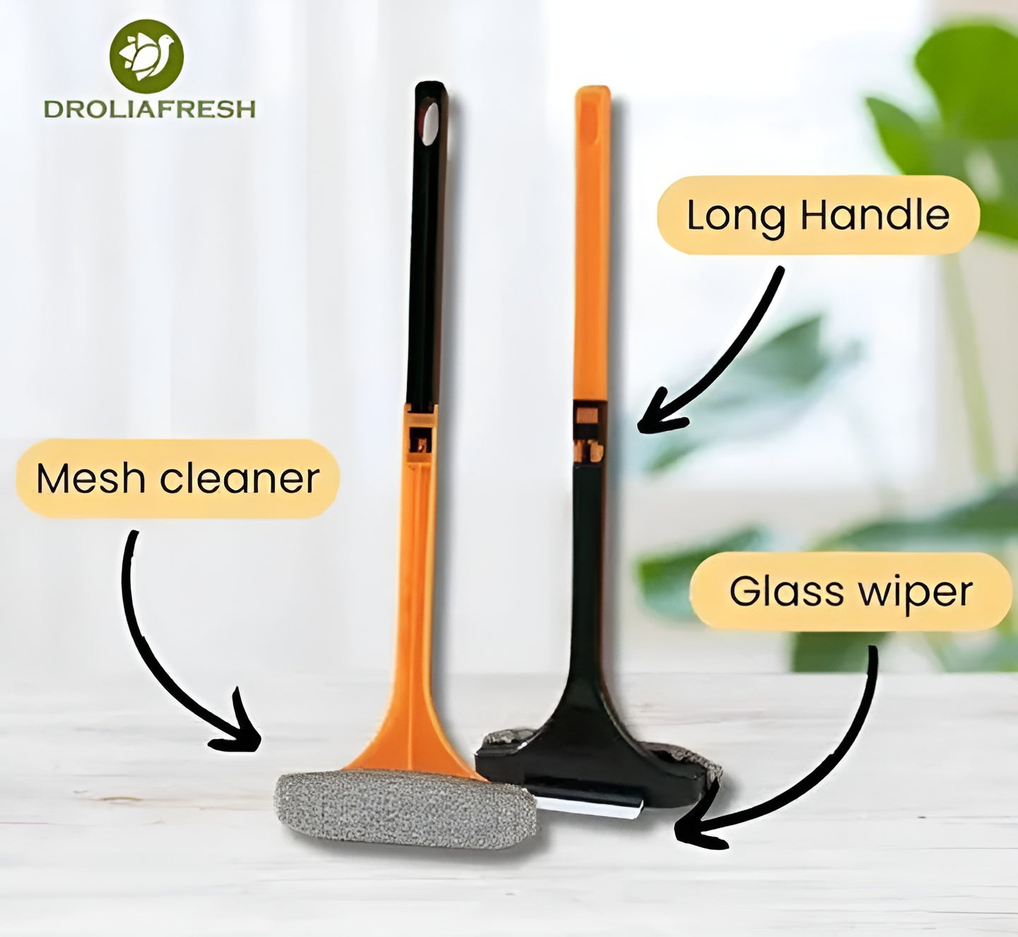 Multi-Purpose Glass & Screen Cleaning Brush – For Windows, Doors & Mesh