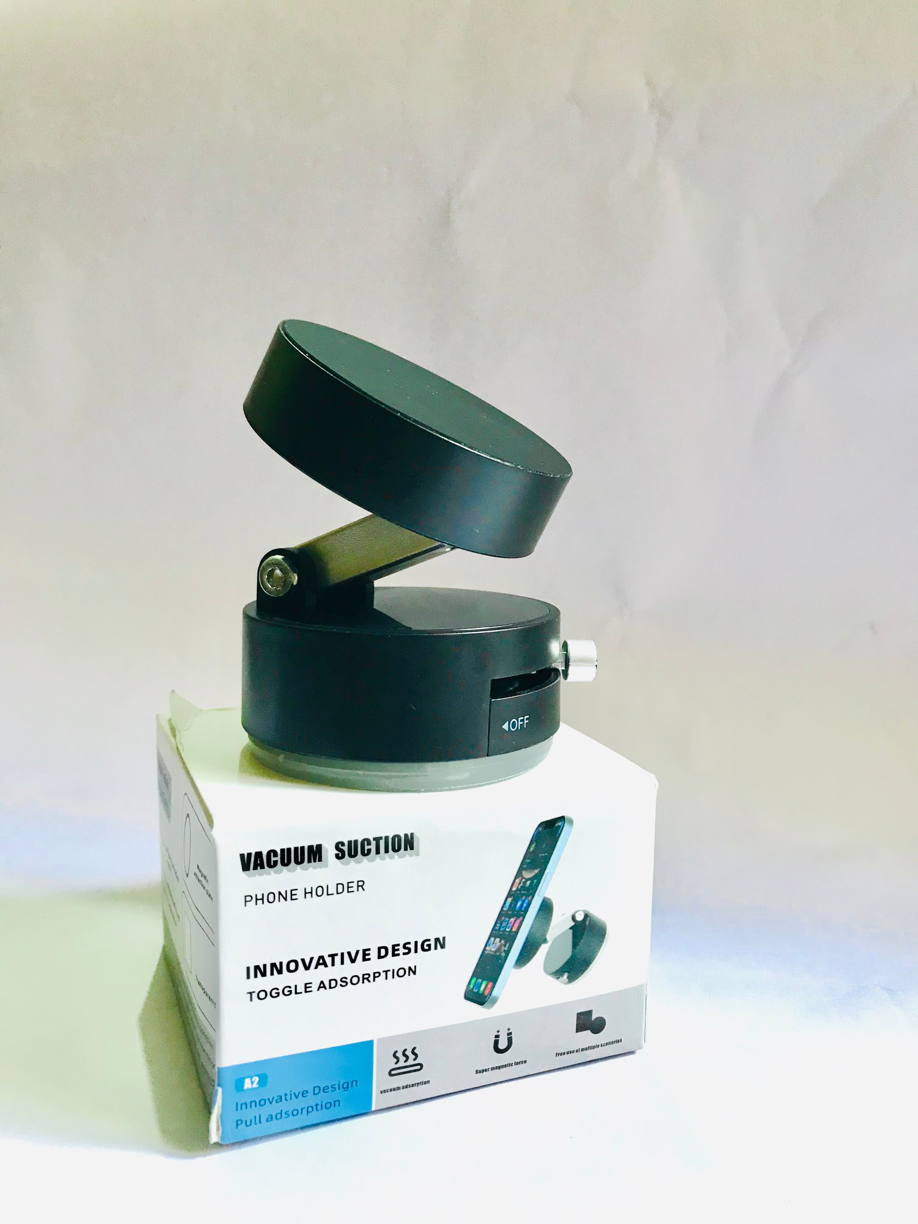 A2 Magnetic Car & Desk Phone Holder – Foldable 360° Suction Stand