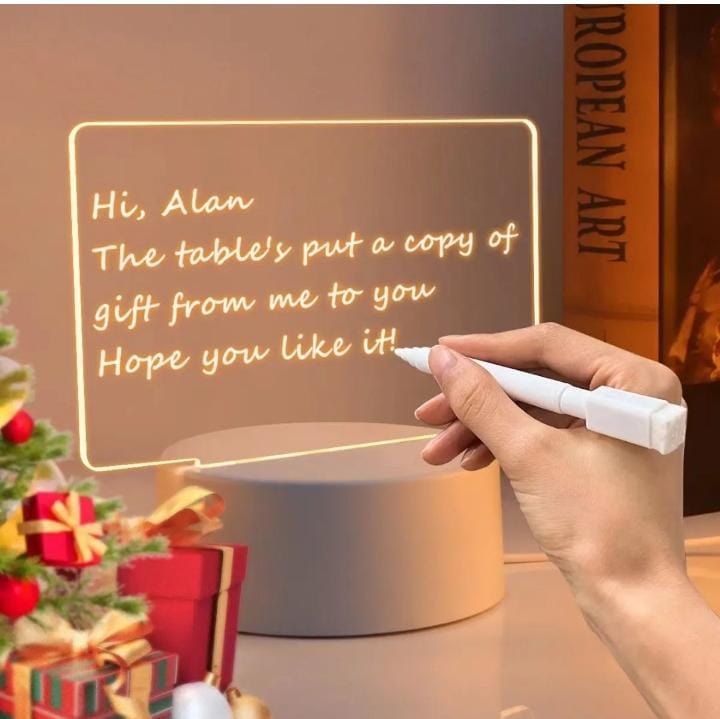 3D Creative Rectangular Mirror Lamp – Artistic Tabletop Ambient Light