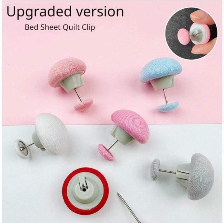 Anti-Movement Mushroom Quilt Clips – Secure Bed Sheet & Comforter Holders [Pack of 4]