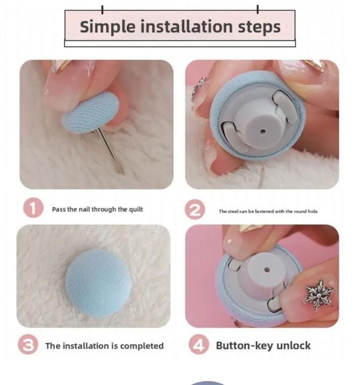 Anti-Movement Mushroom Quilt Clips – Secure Bed Sheet & Comforter Holders [Pack of 4]