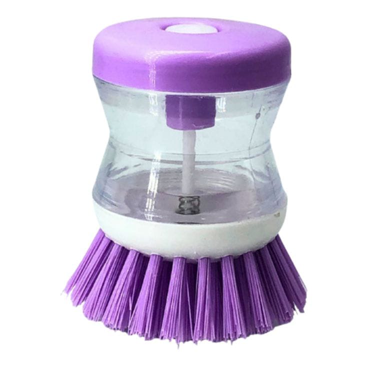 2-in-1 Dishwashing Brush with Built-in Soap Dispenser