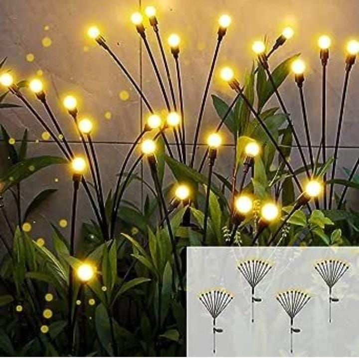 Solar Swaying Firefly Lights – 16 LED Waterproof Decorative Garden Lamps ( Pack of 2)